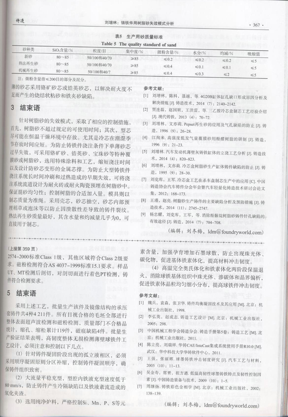 铸铁件用树脂砂失效模式分析5
