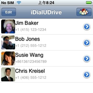 iDialUDrive 适用于 iPhone 的免提电话拨号应用程序